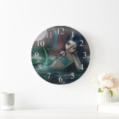 Moonlit Creek Cute Mermaid Wall klok (Huis)