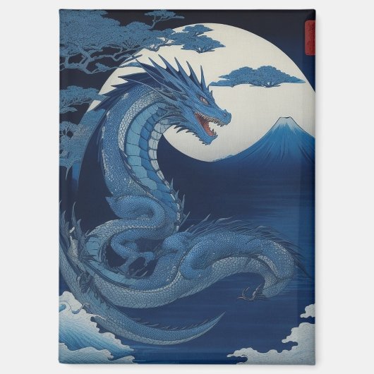 Moonlit Dragon of Fuji Magnet (Recto)