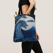 Moonlit Dragon of Fuji Tote Bag (De près)