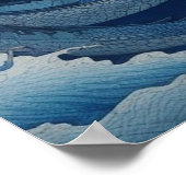 Moonlit Dragon of Fuji Wall Art Poster (Coin)