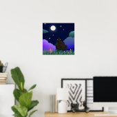 Moonlit Dreamer Girl Poster  (Bureau à domicile)