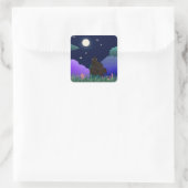 Moonlit Dreamer Girl Square Sticker  (Sac)