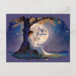 Moonlit Dreamer - Serene Night Sky Briefkaart