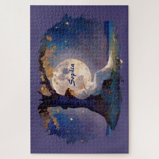 Moonlit Dreamer - Serene Night Sky Legpuzzel (Verticaal)