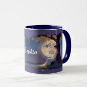 Moonlit Dreamer - Serene Night Sky Mok (Voorkant rechts)