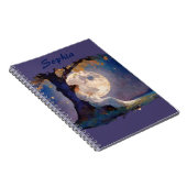 Moonlit Dreamer - Serene Night Sky Notitieboek (Rechterzijde)