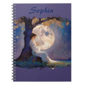 Moonlit Dreamer - Serene Night Sky Notitieboek (Voorkant)