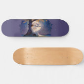 Moonlit Dreamer - Serene Night Sky Skateboard (Horizontaal)