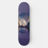 Moonlit Dreamer - Serene Night Sky Skateboard (Voorkant)