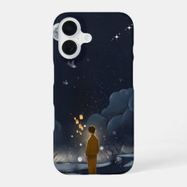 Moonlit Dreams – iPhone 16 Case | Night Sky Illust iPhone 16 Hoesje