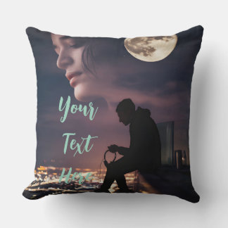 Moonlit Dreams Urban Night Sky Sierkussen