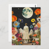 Moonlit Elegance - Het Uitzicht van de vrouw met d Briefkaart (Voorkant / Achterkant)