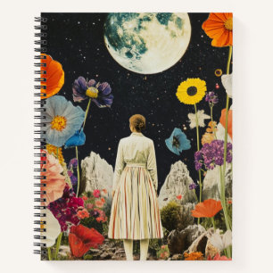 Moonlit Elegance - Het Uitzicht van de vrouw met d Notitieboek