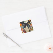 Moonlit Elegance - Het Uitzicht van de vrouw met d Vierkante Sticker (Envelop)