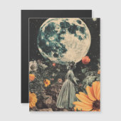 Moonlit Elegance - Vrouw met Maan (3) (Voorkant / Achterkant)