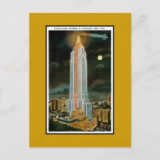 Moonlit Empire State Building Briefkaart (Voorkant)