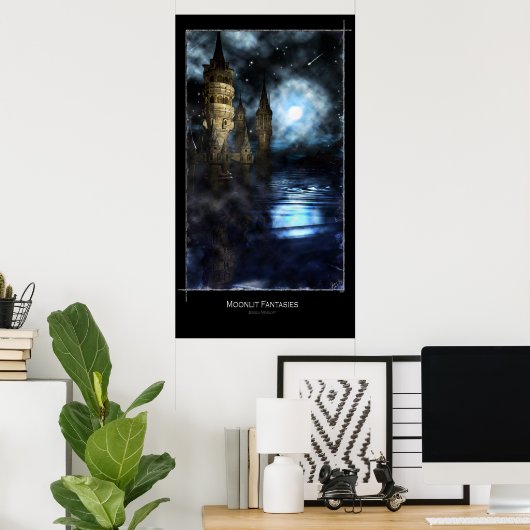 Moonlit Fantasieën Poster (Thuiskantoor)