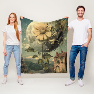 Moonlit Flower & Charm Fleece Deken