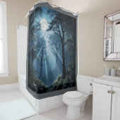 Moonlit Forest Whispers Douchegordijn Ontwerp (In situ)