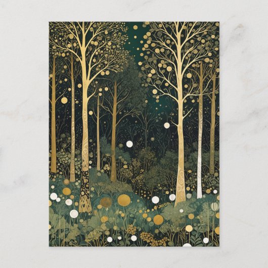 Moonlit Golden Grove Briefkaart (Voorkant)