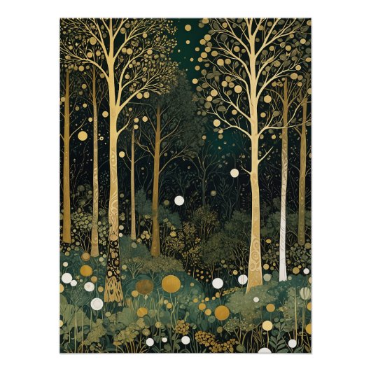 Moonlit Golden Grove Perfect Poster (Voorkant)