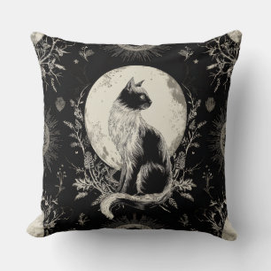Moonlit Gothic Black Cat Sierkussen