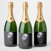 Moonlit Gothic Till Death Do Us Part Wedding Sparkling Wijnetiket (Flessen)