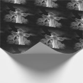 Moonlit GraveYard Gothic Cross met Krogen Cadeaupapier (Hoek)