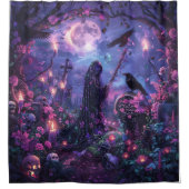 Moonlit Graveyard Scene Douchegordijn (Voorkant)
