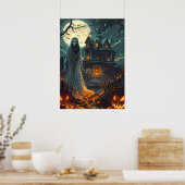 Moonlit Haunting – Ghost of the Haunted Manor Poster (Keuken)