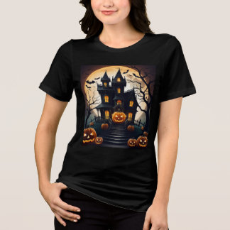 Moonlit Haunts: een Halloween-avond Tri-Blend Shirt