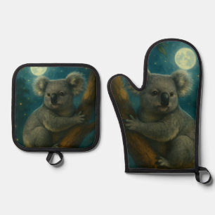 Moonlit Koala Perch Ovenwant & Pannenlap Set