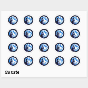 Moonlit Kosmische Reflectie Ronde Sticker