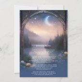 Moonlit Lake Forest Fantasy Elegant Bruiloft Menu Kaart (Voorkant)