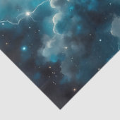 Moonlit Lighthouse Cliff – Fantasy Night Seascape  Tissuepapier (Detail)