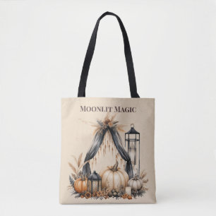 Moonlit Magic Boho Skull & Pumpkin - Herfstheks Draagtas