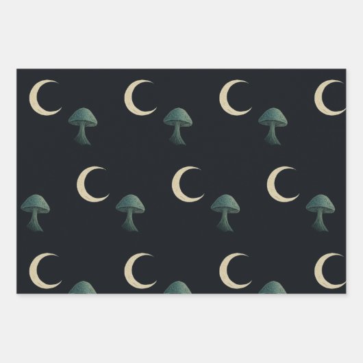 Moonlit Masquerade Elegant Halloween Inpakpapier Vel (Voorkant)