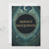 Moonlit Masquerade Elegant Halloween Invitation (Devant)