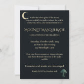 Moonlit Masquerade Elegant Halloween Invitation (Dos)