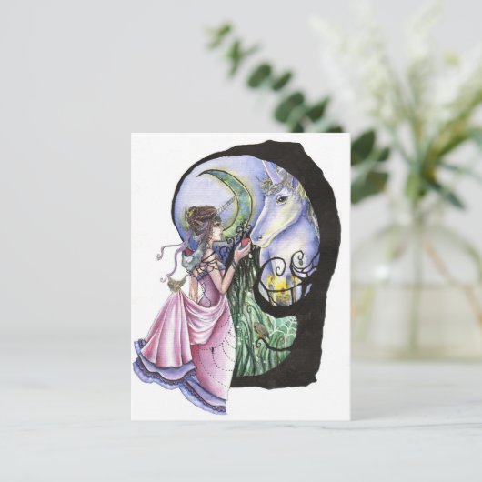 Moonlit Meeting Post Kaart (Staand voorkant)