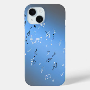 Moonlit Melody: Elegant Musical Notes iPhone-hoesj