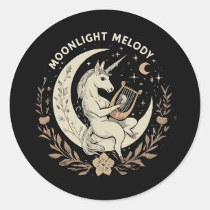 Moonlit Melody Ronde Sticker