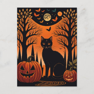Moonlit Meow Briefkaart
