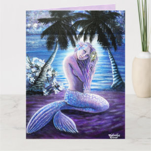 Moonlit Mermaid Big Wenskaart Kaart
