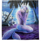 Moonlit Mermaid Shower Curtain Douchegordijn (Voorkant)