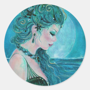 Moonlit Mermaid stickers door Renee Lavoie