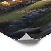 Moonlit Mountain Retreat Poster (Hoek)