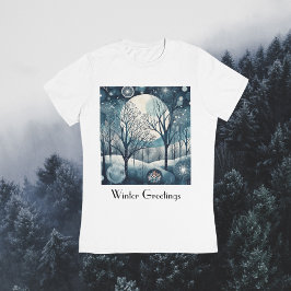 Moonlit Nodic Forest, aanpasbaar T-shirt