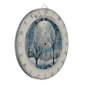 Moonlit Nordic Forest, aanpasbaar Dartbord (Voorkant Links)