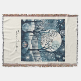 Moonlit Nordic Forest, aanpasbaar Deken